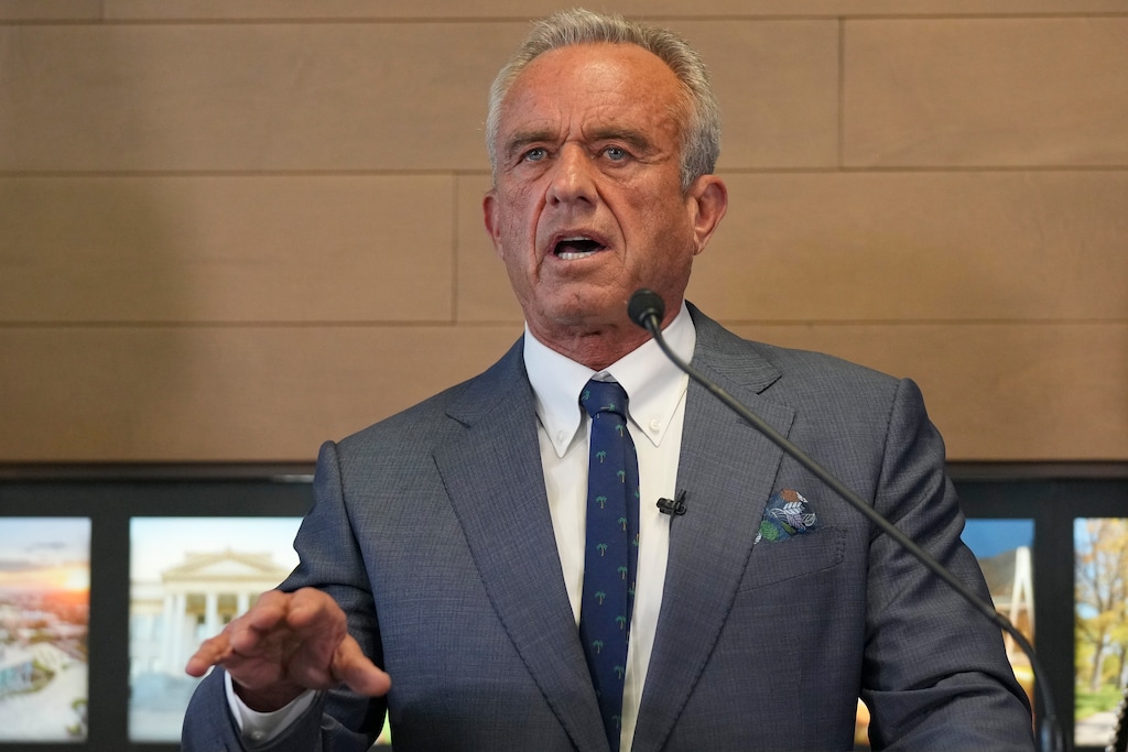 (Bethany Baker | The Salt Lake Tribune) Health and Human Services Secretary Robert F. Kennedy, Jr. speaks during a news conference to discuss health-oriented laws passed during the Utah legislative session, held at the University of Utah in Salt Lake City on Monday, April 7, 2025.