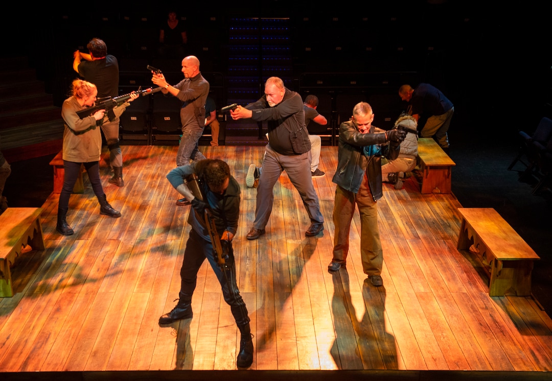 (Rick Egan  |  The Salt Lake Tribune)   Actors rehearse for the conclusion of Henry VI: Parts Two and Three, at the Shakespeare Festival in Cedar City, Wednesday, June 19, 2019.