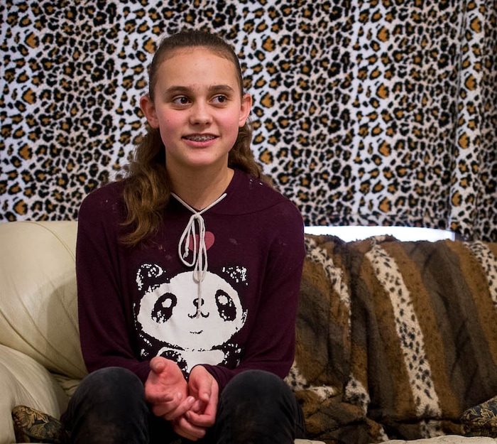 (Trent Nelson | The Salt Lake Tribune)
RuLeecia Rohbock, 14, recounting her experiences in the 2008 raid on the YFZ Ranch. Photographed in Hildale, Friday March 16, 2018.