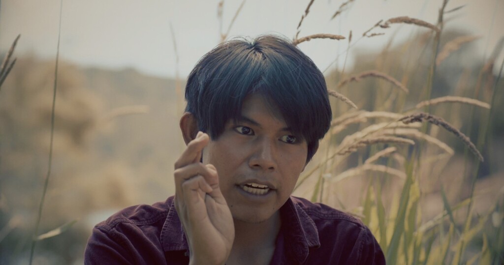 (Brolly Arts) A still of Joshua Dixon, a member of the Navajo Nation, appears in the film "The Illusion of Abundance," explaining the connection many Native people have with the land.