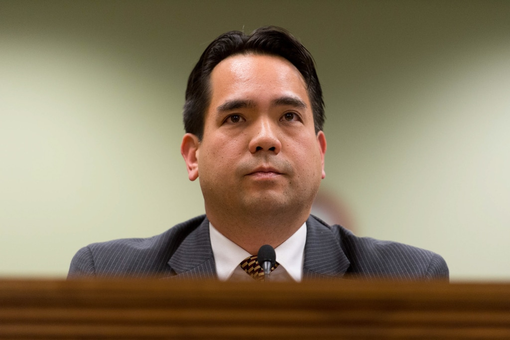 (Trent Nelson | The Salt Lake Tribune) Utah Attorney General Sean Reyes speaks to lawmakers in 2014.