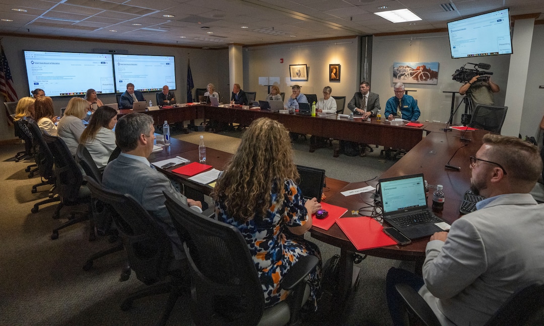 (Rick Egan | The Salt Lake Tribune)  The State Board of Education listens to comments during a public hearing on the board's recent rules for teaching about racism in the K-12 classroom at the State Board of Education in Salt Lake City, on Thursday, July 22, 2021.