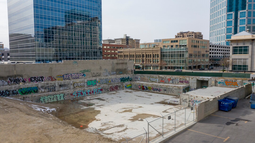 (Rick Egan | The Salt Lake Tribune). Vacant space at 255 South State in Salt Lake City onTuesday, Nov. 10, 2020.
