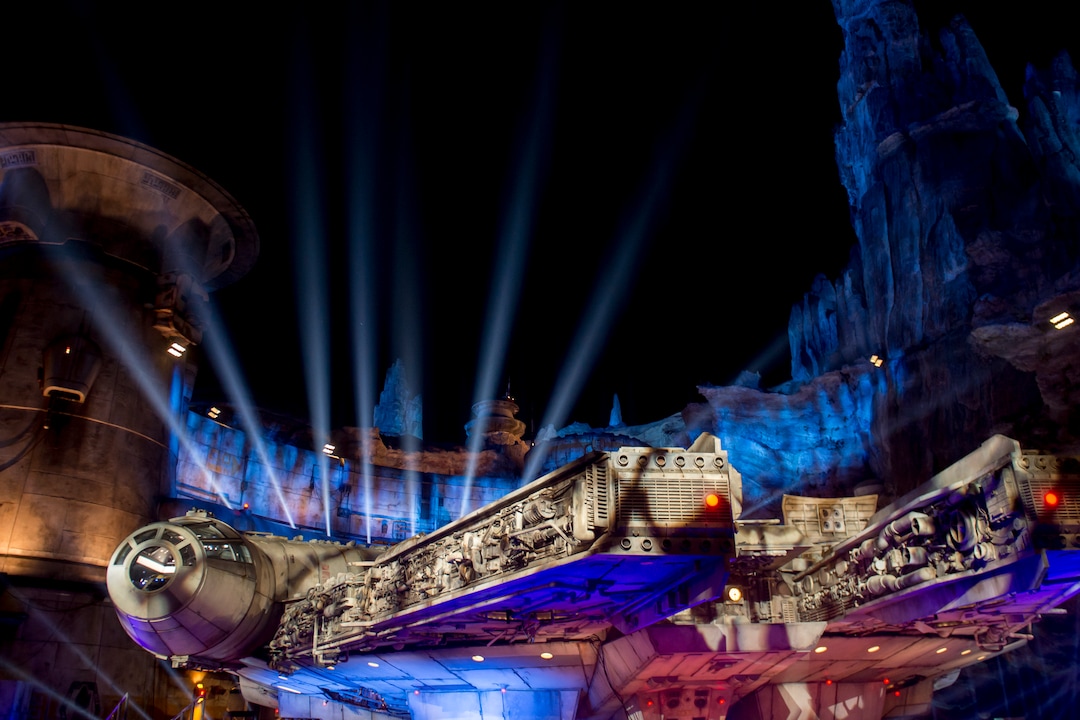(Jeremy Harmon  |  The Salt Lake Tribune) The Millennium Falcon is seen docked at Star Wars: Galaxy's Edge in Anaheim, Ca. on Wednesday, May 29, 2019.