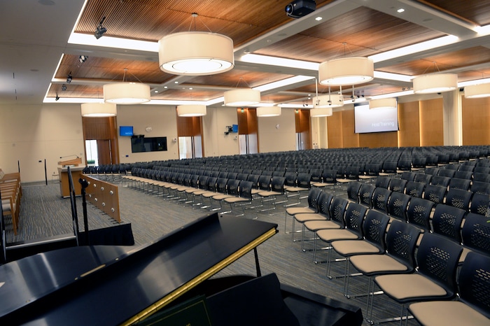 Al Hartmann  |  The Salt Lake TribuneLarge auditiorium at the new building at the Provo  Missionary Training Center  Wednesday July 26.  It opened in June. 