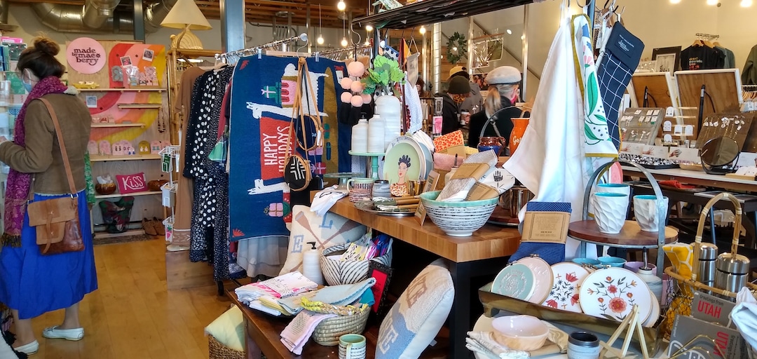 (Ander Hirschi | Special to The Tribune) Salt & Honey Market has over 150 artisans selling jewelry, home decor, artwork, fashionable masks and vintage clothing at this store, 926 E. 900 South, Salt Lake City, and its location in Fashion Place Mall,  6191 S. State Street, Murray.