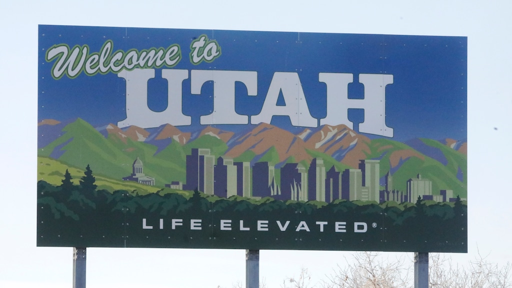 (Rick Bowmer | Associated Press photo) The "Welcome to Utah" sign is shown Friday, April 10, 2020, in Salt Lake City. Travelers coming into Utah are being asked to identify themselves and report any coronavirus symptoms as they arrive, Gov. Gary Herbert said Wednesday, April 8, 2020. Efforts to send text messages to road travelers at the border have been halted, officials announced Monday, April 13.
