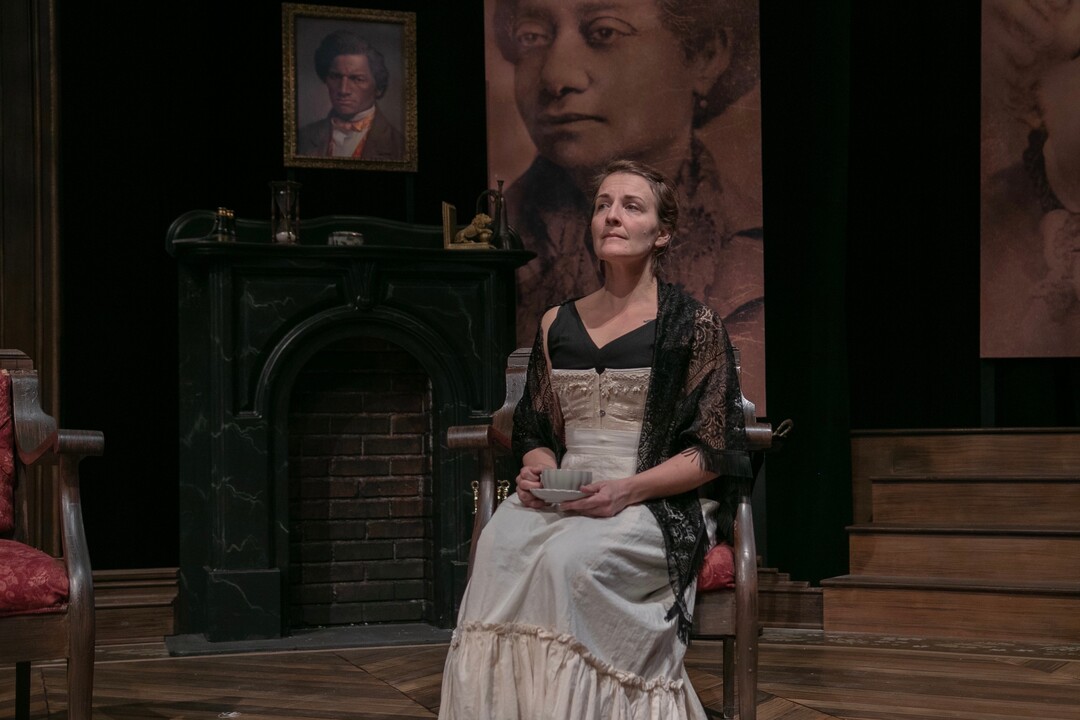 (Photo courtesy of McKenna Frandsen/Salt Lake Acting Company) Susanna Florence as Helen in “Four Women Talking About the Man Under The Sheet.”