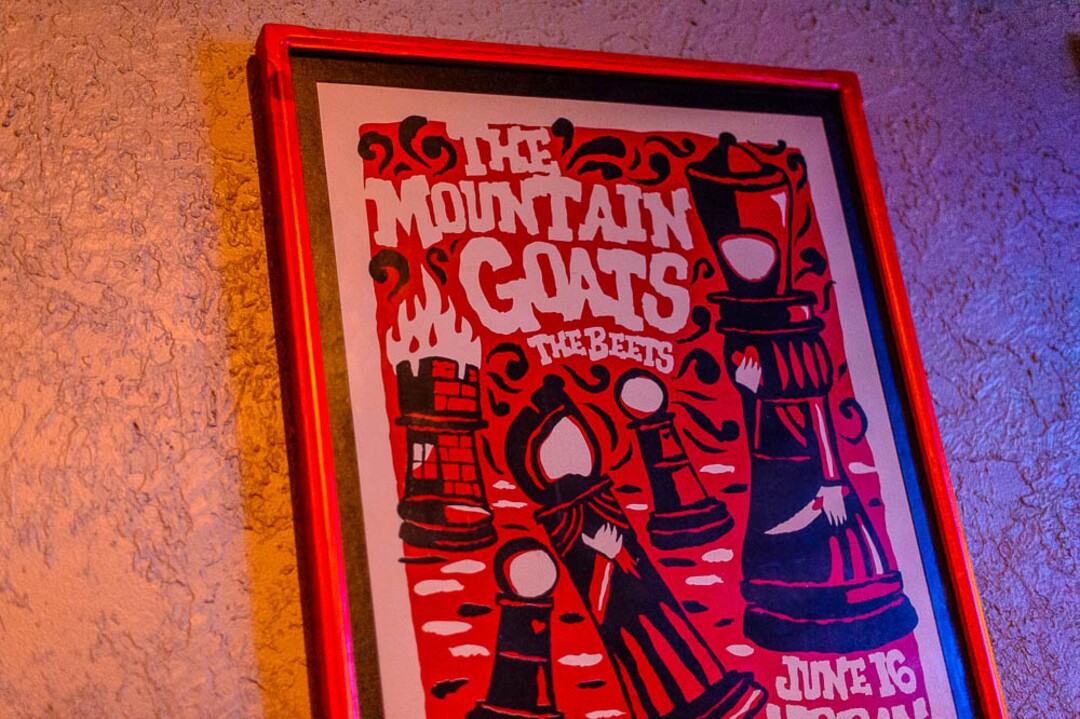 (Trent Nelson | The Salt Lake Tribune)  A selection of artist Travis Bone's work, Furturtle Show Prints, line the walls at Salt Lake City's Urban Lounge, Wednesday November 29, 2017. Open