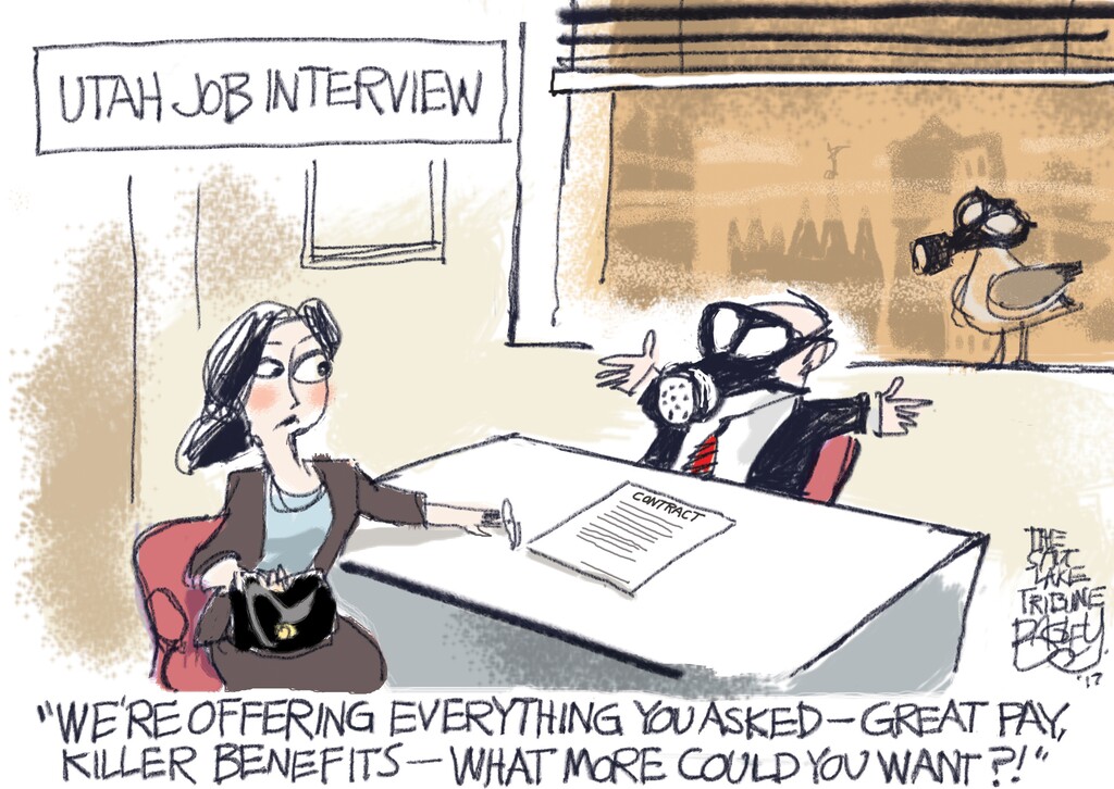 (Pat Bagley | The Salt Lake Tribune) This Pat Bagley cartoon, titled "The Air Apparent," appears in The Salt Lake Tribune on Thursday, Aug. 31, 2017.