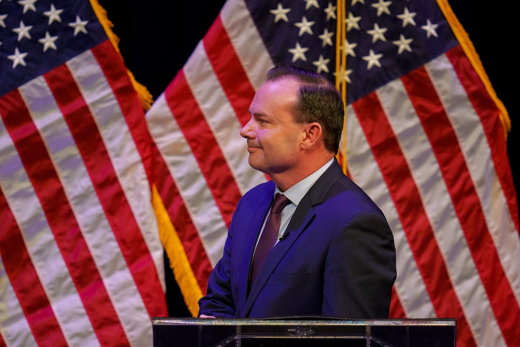 (Trent Nelson  |  The Salt Lake Tribune) During an interview on C-SPAN, Utah Sen. Mike Lee said the movie ‘2000 Mules,’ which has fueled election fraud conspiracies, raises ‘significant questions’ about the 2020 election and President Joe Biden's election victory.