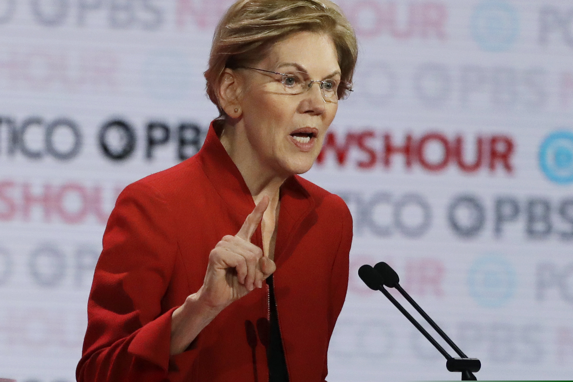 (Chris Carlson | AP file photo)  Democratic presidential candidate Sen. Elizabeth Warren, D-Mass., speaks during a Democratic presidential primary debate Thursday, Dec. 19, 2019, in Los Angeles.