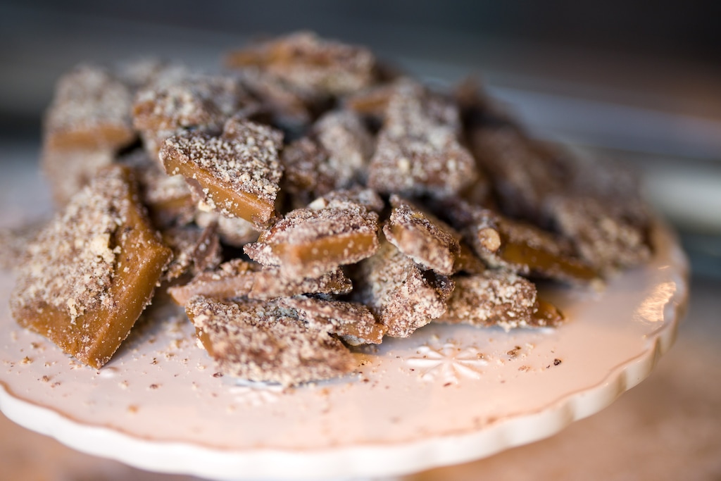(Trent Nelson  |  The Salt Lake Tribune) Toffee at Garden Gate Candy in Salt Lake City — a holiday favorite for a Salt Lake Tribune reader.
