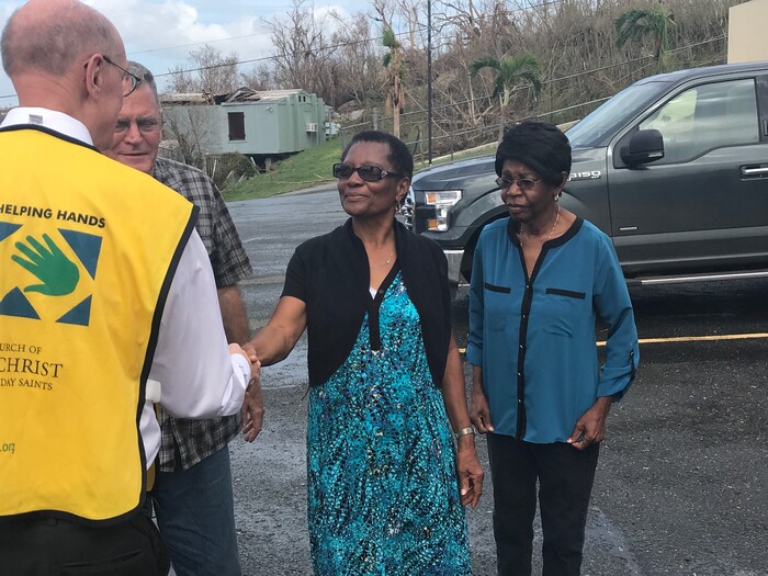 (Courtesy of The LDS Church)  President Henry B. Eyring, first counselor in the First Presidency of the Church, greets Latter-day Saints to comfort them and bring a message of love and concern from President Thomas S. Monson.