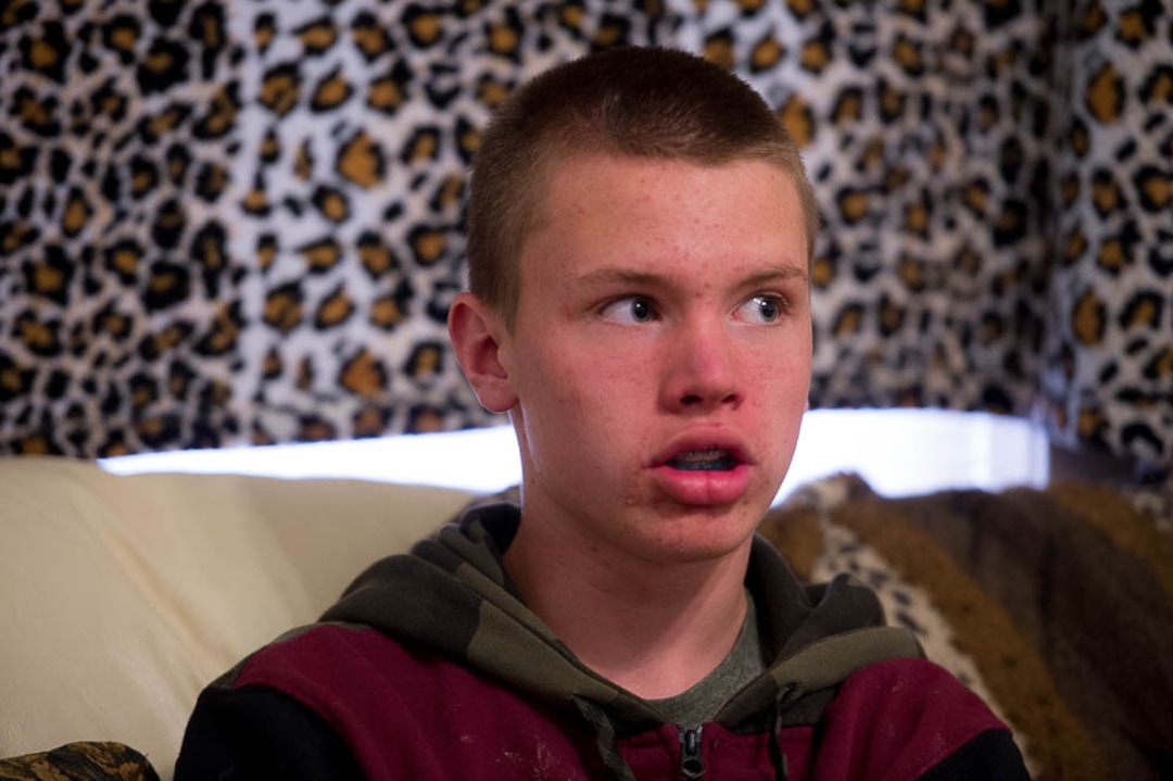 (Trent Nelson | The Salt Lake Tribune)  Richard Rulon Jeffs, 14, recounting his experiences in the 2008 raid on the YFZ Ranch. Photographed in Hildale, Friday March 16, 2018.