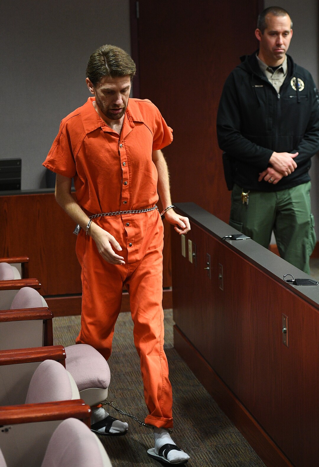 (James M. Dobson  |  Pool Photo)  The fifth district court takes Samuel Shaffer's guilty plea to felony rape of a child and felony child abuse at court in Cedar City, Wednesday, February 20, 2018.