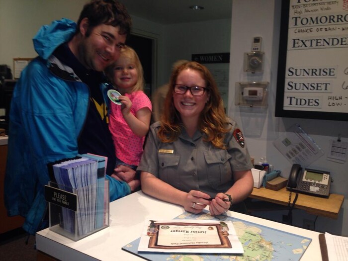 (Erin Alberty | The Salt Lake Tribune) The writer's daughter, Saskia, shows off her first Junior Ranger badge Sept. 30, 2015 at Acadia National Park in Maine.