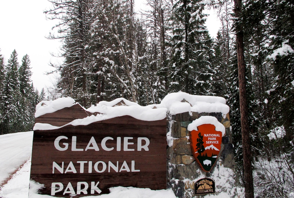(Matt Volz | AP photo)

In this Dec. 11, 2012, file photo, snow covers the entrance sign to Glacier National Park in West Glacier, Mont.