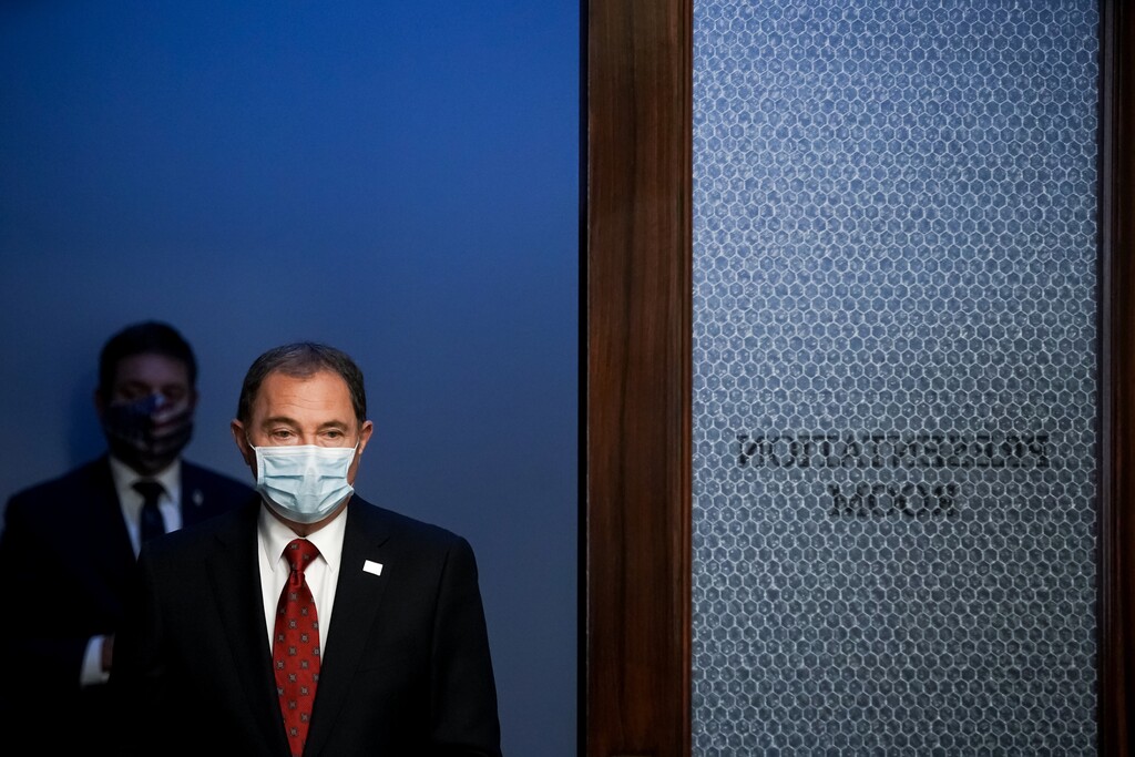 (Spenser Heaps | Deseret News, pool) Gov. Gary Herbert prepares to speak during a press briefing at the Capitol in Salt Lake City on Wednesday, July 22, 2020.
