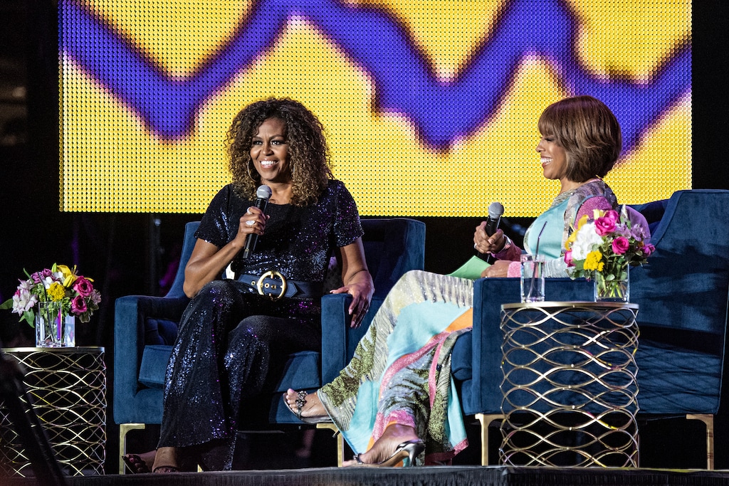 (Amy Harris | Invision | AP) Michelle Obama and Gayle King participate in the 2019 Essence Festival at the Mercedes-Benz Superdome, Saturday, July 6, 2019, in New Orleans.