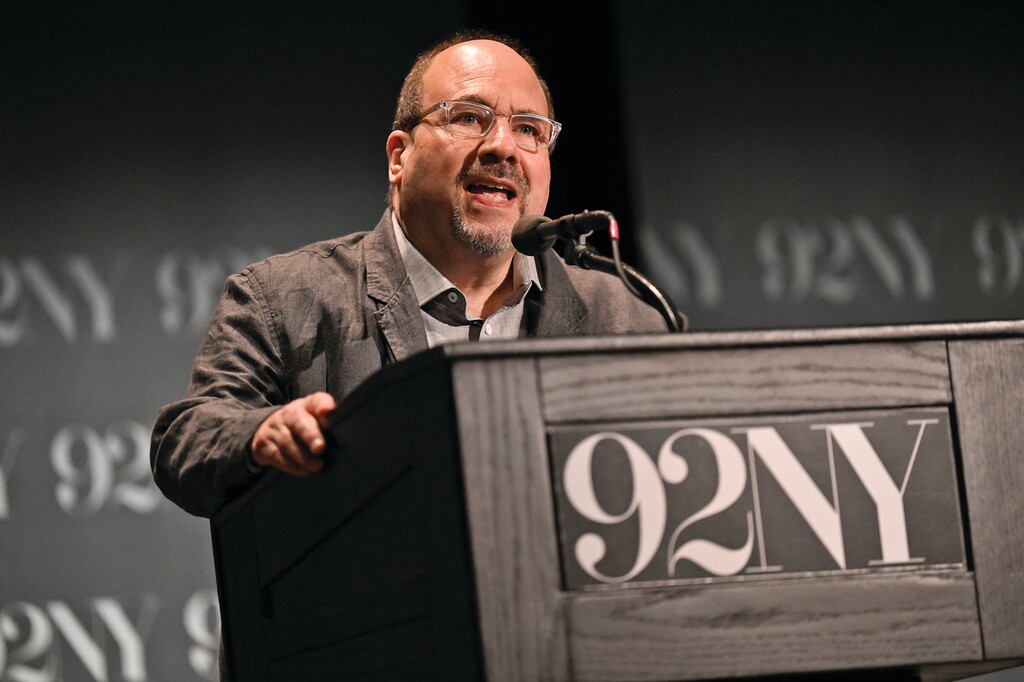 Craig Newmark speaks at the 92nd Street Y on Tuesday, May 31, 2022, in New York. (Photo by Evan Agostini/Invision/AP)