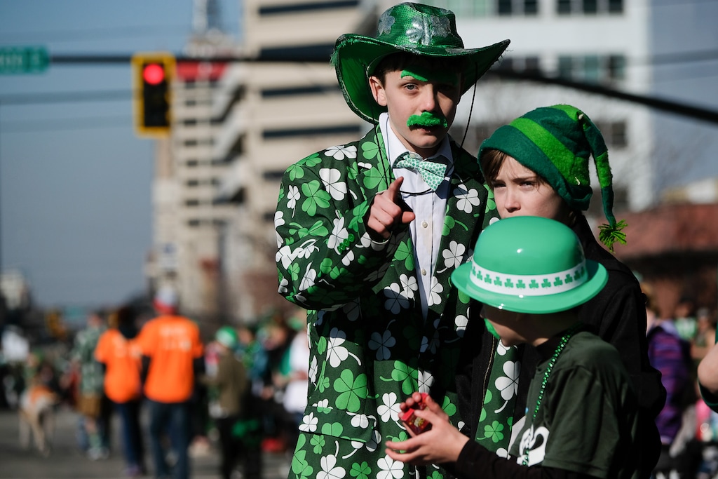 (Francisco Kjolseth | The Salt Lake Tribune)  Revelers take part in the 2019 St. Patrick's Day parade in Salt Lake City. The parade returns, after a two-year absence because of the COVID-19 pandemic, on Saturday, March 12.
