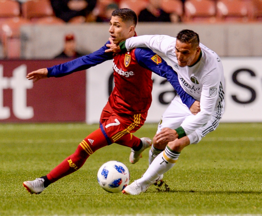 (Leah Hogsten  |  Tribune file photo)  Real Salt Lake lost to the Portland Timbers leaving it needing a little help to make it to the playoffs.