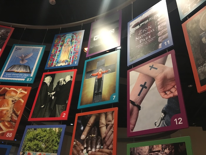 (Thomas Burr | The Salt Lake Tribune) Images of the Bible's impact on culture across the globe are on display at the Museum of the Bible, including a picture of the entrance to Zion National Park in Utah.