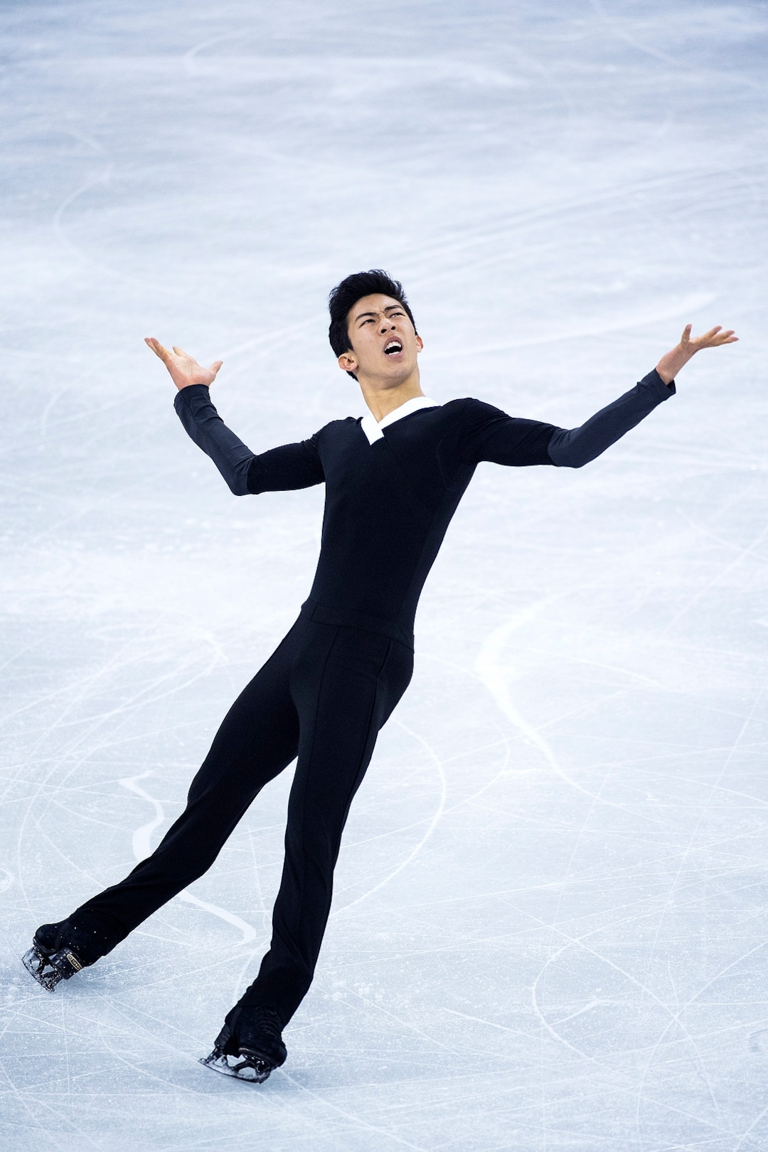 (Chris Detrick  |  The Salt Lake Tribune)  Salt Lake City's Nathan Chen competes in the Men Single Skating Free Skating at Gangneung Ice Arena during the Pyeongchang 2018 Winter Olympics Saturday, Feb. 17, 2018. Chen landed a record six quadruple jumps, scoring 215.08.