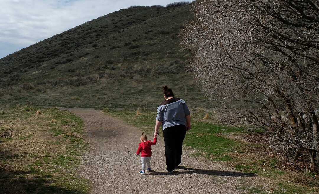 (Francisco Kjolseth  |  The Salt Lake Tribune) As the coronavirus grips the nation, people are taking to the trails in search of a therapeutic safe space. People get outdoors along Jacks Peak Trailhead above the Salt Lake Valley on Friday, March 20, 2020.