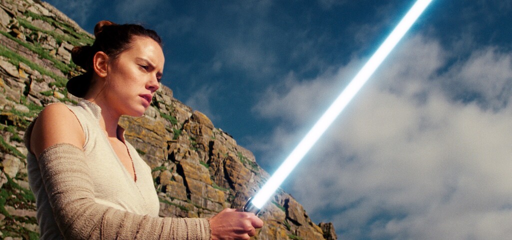 (Lucasfilm via AP) This image released by Lucasfilm shows Daisy Ridley as Rey in "Star Wars: The Last Jedi." Despite enthusiastic discourse around diversity in film, a report from the University of Southern California’s Annenberg Inclusion Initiative says when it comes to the numbers, little has changed. In a survey of the top 100 films of 2017, 33 featured women in a lead or co-lead. And 31.8 percent of the speaking characters were female, a number that has stayed static for a decade.