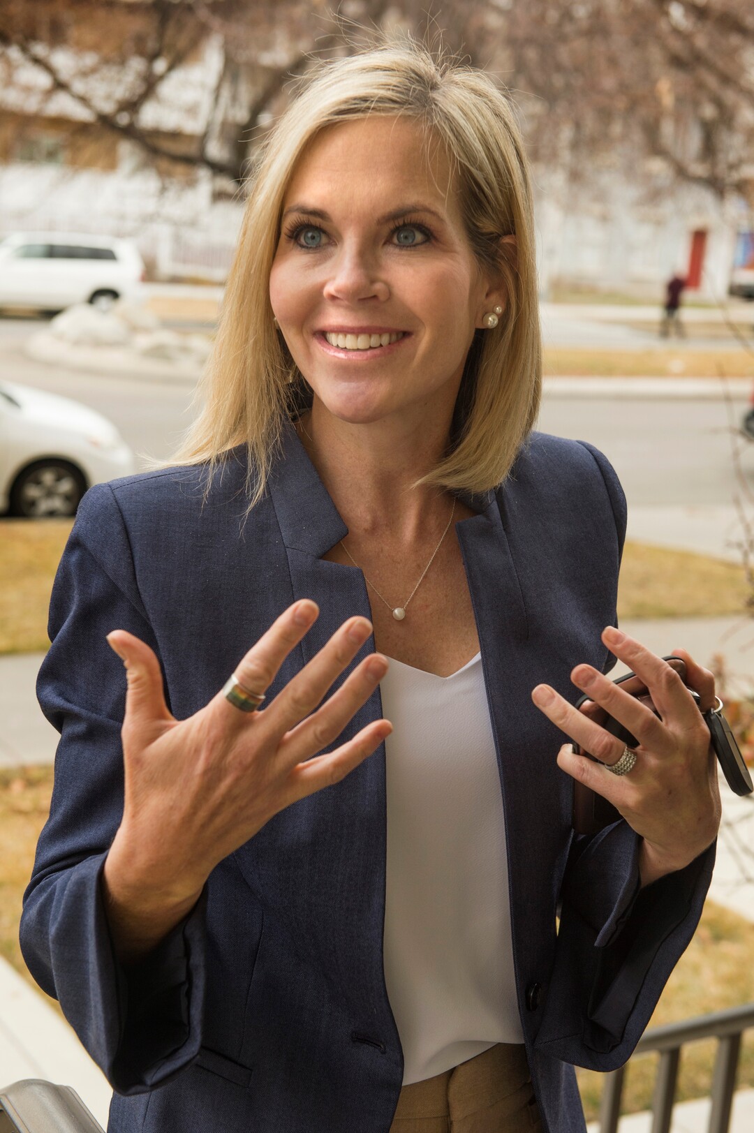 (Rick Egan  |  The Salt Lake Tribune)      Stephenie Larsen talks about the new Encircle family and youth resource center that will open in Salt Lake City later this year. Friday, February 2, 2018.