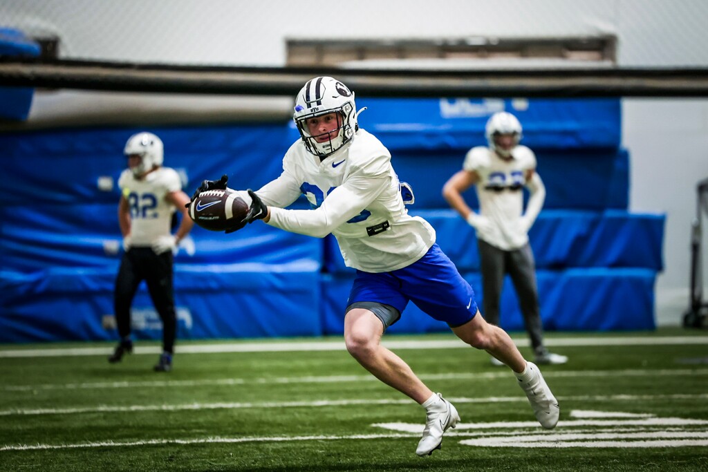 (BYU Athletics) BYU football practices at the University of New Mexico ahead of its bowl game.