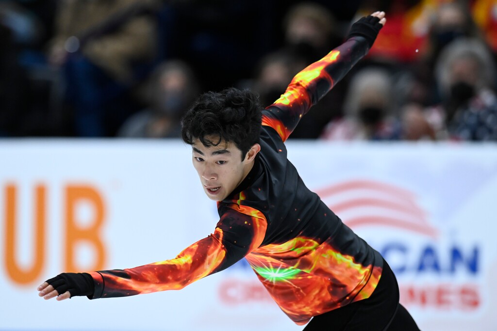 (Mark Zaleski | AP) Nathan Chen competes in the men's free skate program during the U.S. Figure Skating Championships Sunday, Jan. 9, 2022, in Nashville, Tenn. Chen is one of Utah's best hoped for a medal during the upcoming Winter Olympics in Beijing.