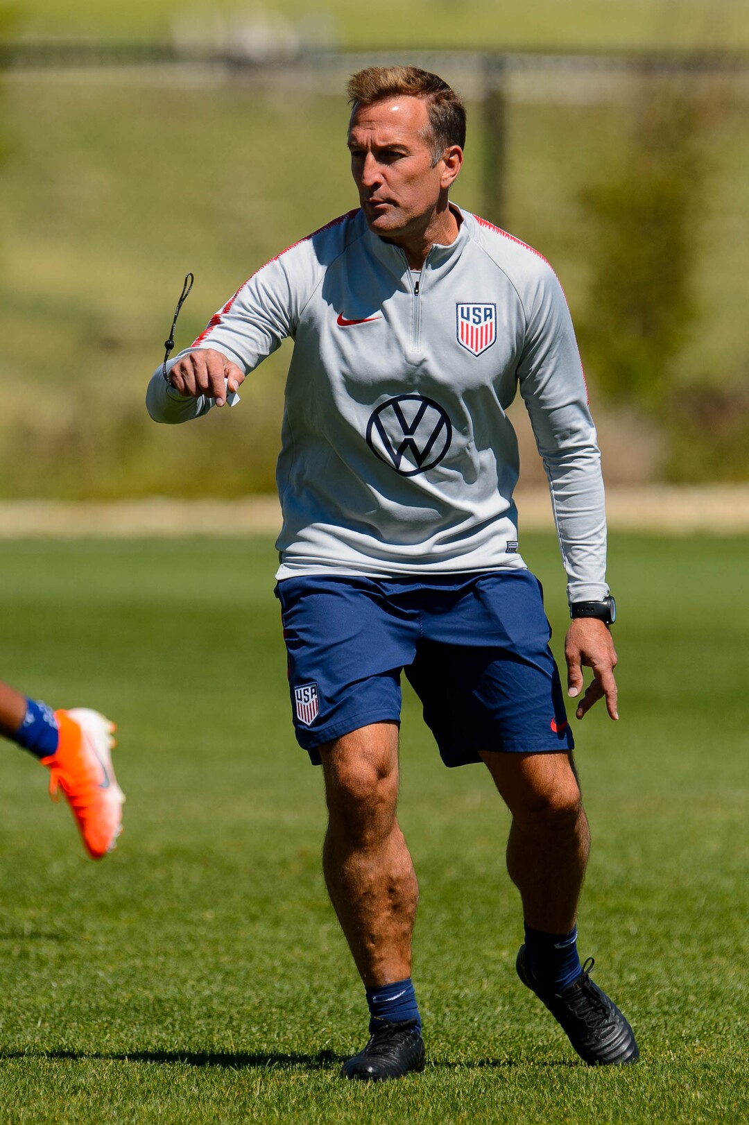 (Trent Nelson  |  The Salt Lake Tribune)Jason Kreis, former RSL coach, now head coach of the United States U-23 men's national soccer team, running practice in Herriman at the Real Salt Lake Training Academy on Wednesday June 12, 2019.