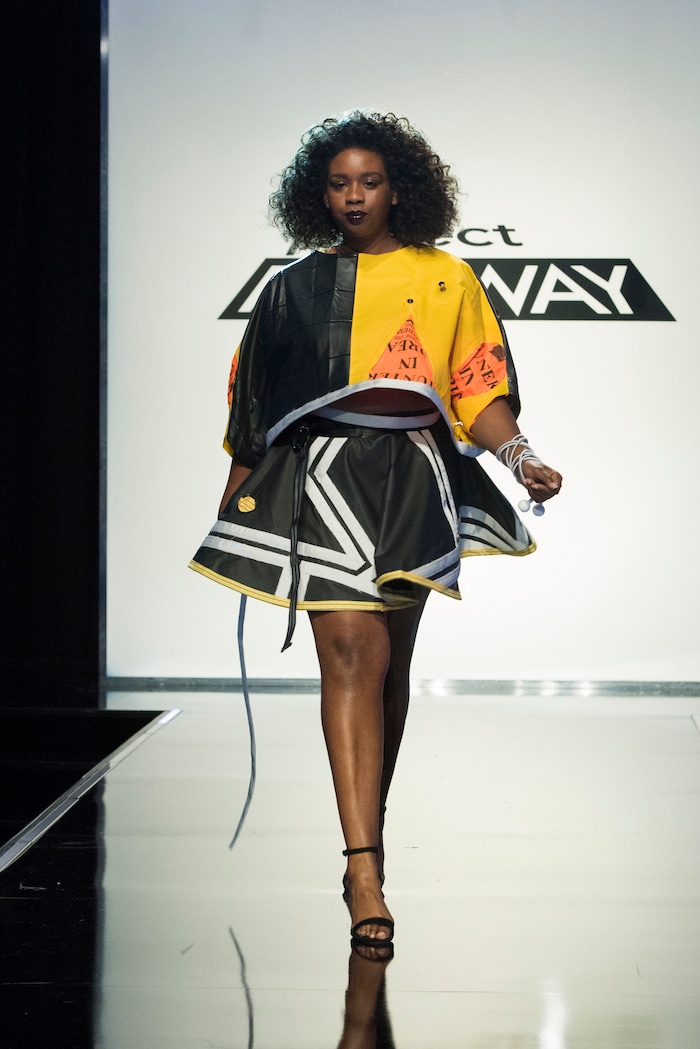 (Photo courtesy of Barbara Nitke/Lifetime) Brandon Kee’s final design for the 10th challenge of “Project Runway's” Season 16. He got one of the high scores in this challenge.