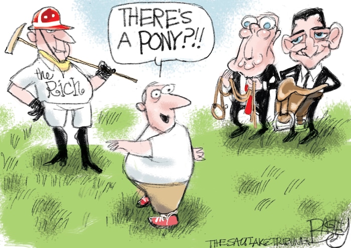 This Pat Bagley cartoon appears in The Salt Lake Tribune on Sunday, Dec. 10, 2017.