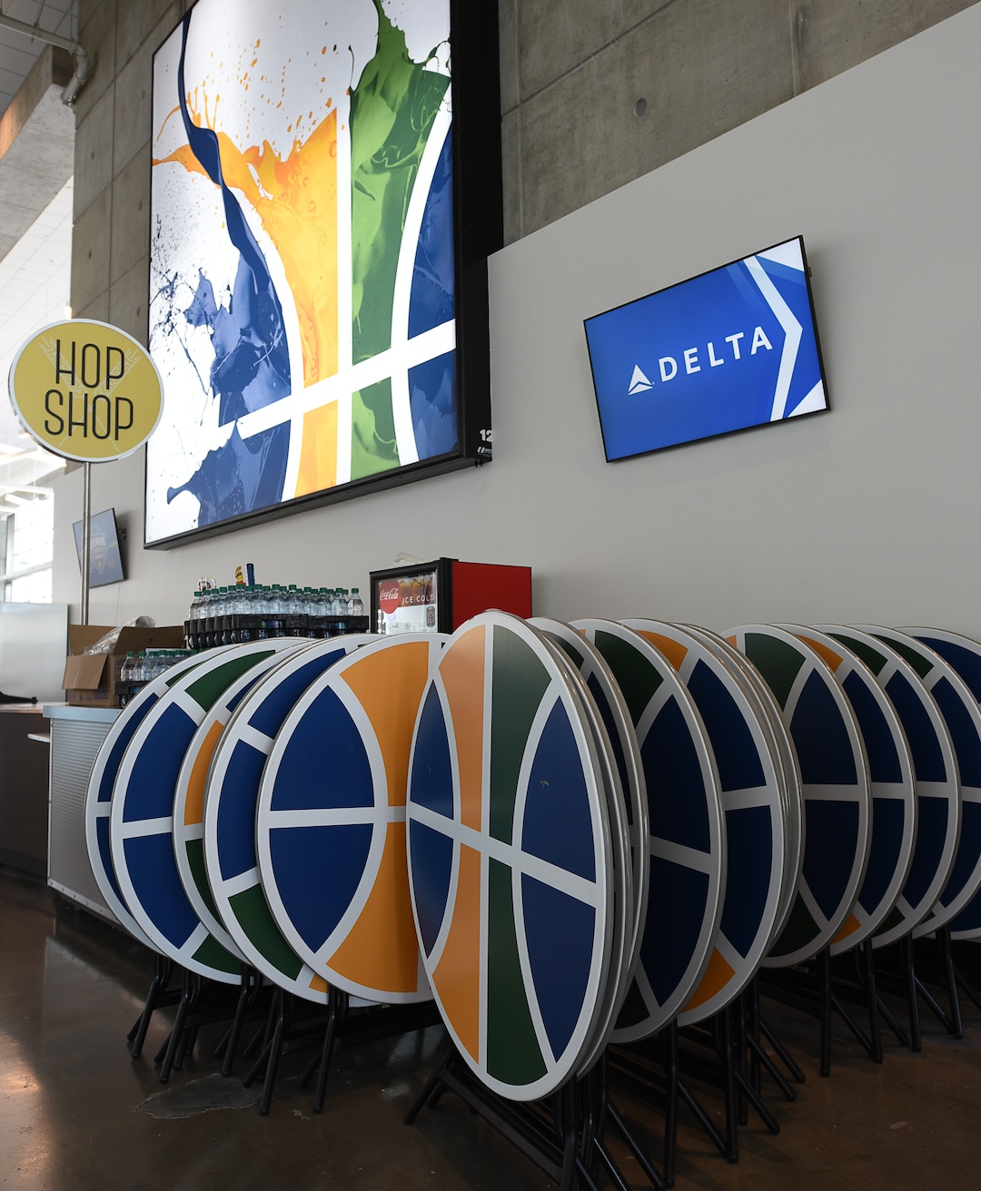 (Francisco Kjolseth  |  The Salt Lake Tribune)  The Jazz unveil renovations for the arena, starting with the J-Note statue and then offering self-guided tours of the venue on Tuesday, Sept. 26, 2017. The arena features new seats, new concourse areas, new anchor restaurants and open spaces for more social experiences at Jazz games and events.
