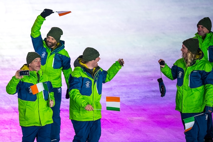 (Chris Detrick | The Salt Lake Tribune) Members of team Ireland are introduced during the Pyeongchang 2018 Winter Olympics opening ceremony at Olympic Stadium Friday, February 9, 2018.