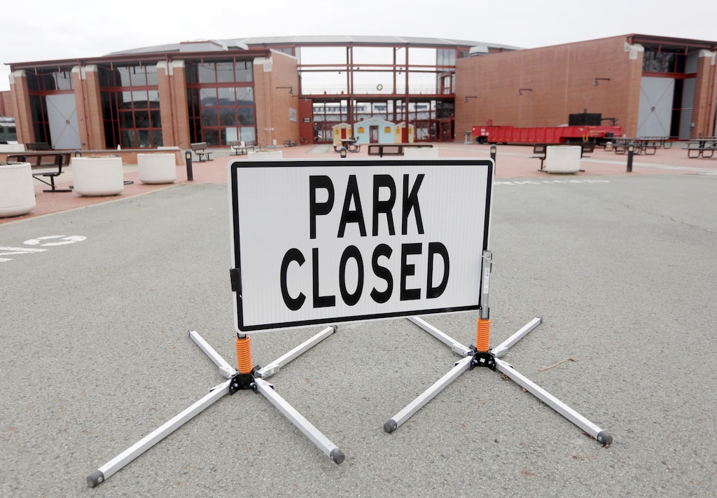 Steamtown National Historic Site remains temporarily closed due to government shutdown in Scranton, Pa., on Wednesday, Jan. 2, 2019.   President Donald Trump said his Homeland Security officials will "make a plea" for the border wall with Mexico during a briefing for congressional leaders Wednesday at the White House as the partial government shutdown over his demand for wall funding entered its 12th day.   (Jake Danna Stevens/The Times-Tribune via AP)