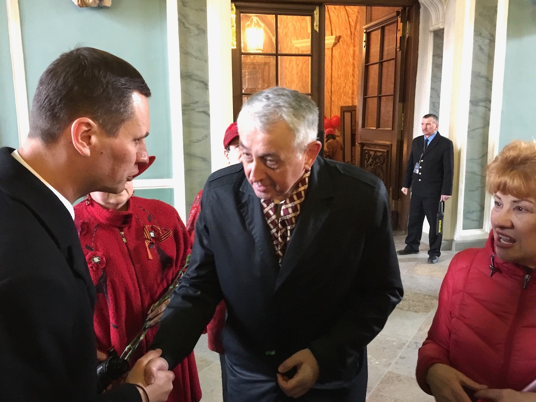 photo courtesy LDS ChurchChurch representatives participate in Russian Red Cross anniversary ceremony in St. Petersburg.