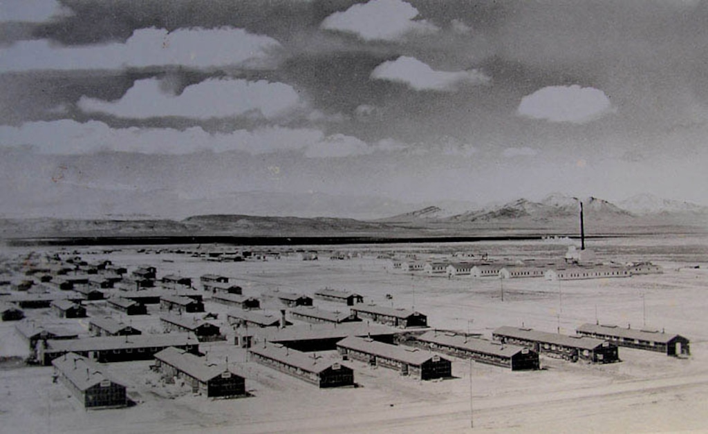 (National Archives) The Topaz Japanese-American internment camp during World War II.
