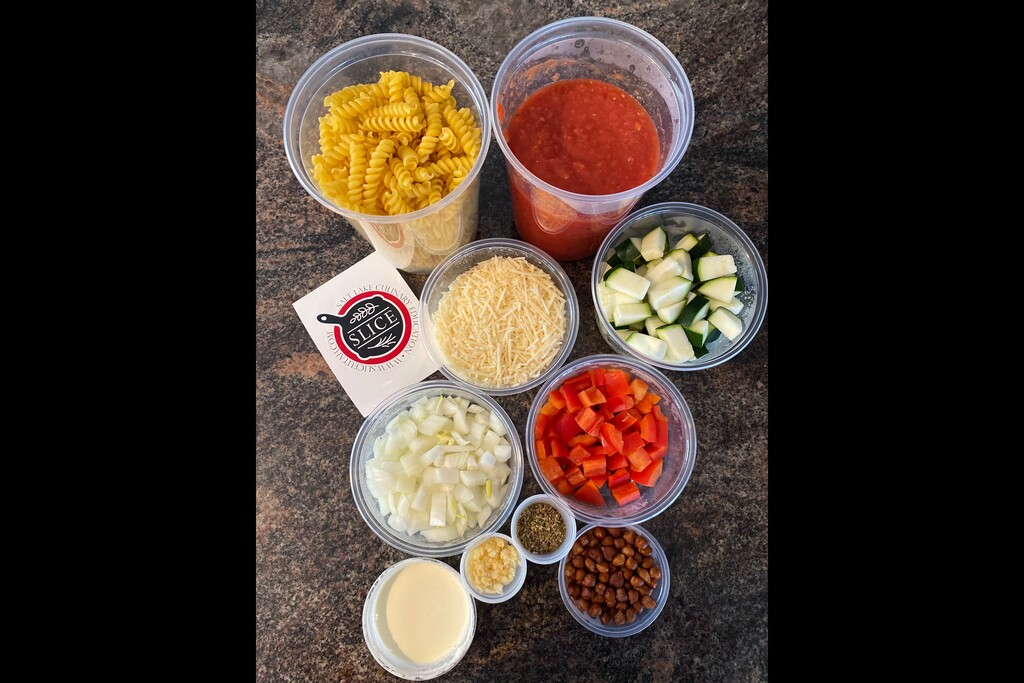 (Heather L. King | Special to The Tribune) The make-your-own meal kit from Salt Lake Culinary Center.