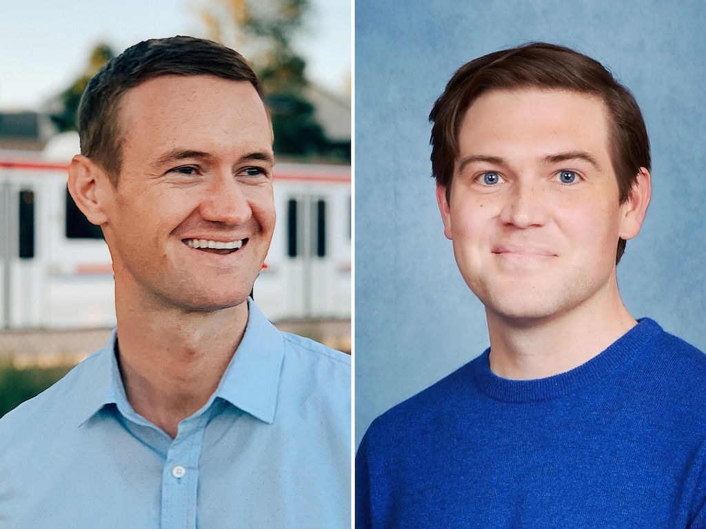 (Campaign photos) Cal Roberts, left, and Braxten Rutherford, candidates for the 2026 House District 46 election.