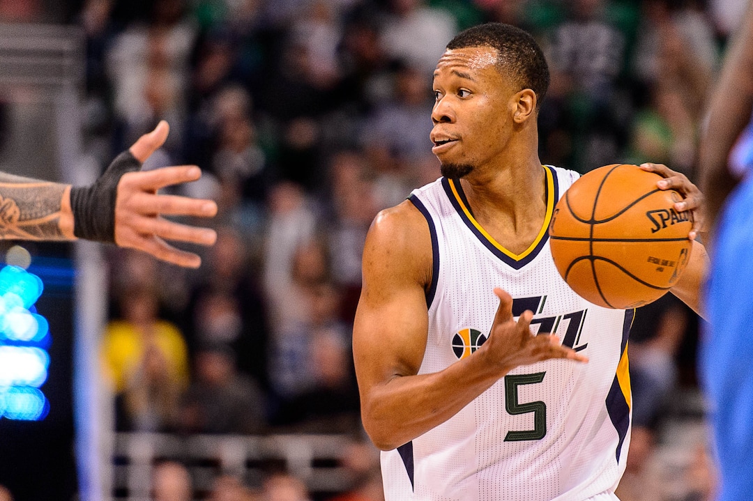 Trent Nelson  |  The Salt Lake TribuneUtah Jazz guard Rodney Hood (5) as the Utah Jazz host the Oklahoma City Thunder, NBA basketball in Salt Lake CityWednesday December 14, 2016.