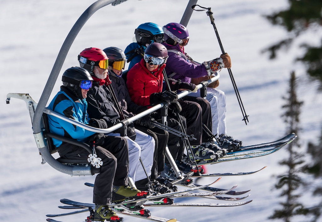 (Leah Hogsten | The Salt Lake Tribune) Early powder enthusiasts ski at Snowbasin Resort, Nov. 21, 2022. The resort announced it will open Thursday, Nov. 30, for the 2023-24 season.