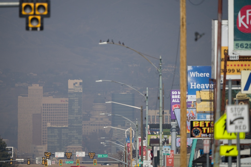 (Trent Nelson  |  The Salt Lake Tribune) An inversion over Salt Lake City on Thursday, Jan. 15, 2026.