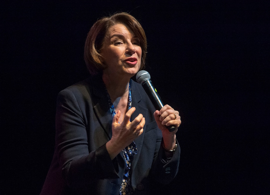 (Rick Egan  |  The Salt Lake Tribune) Amy Klobuchar speaks at a campaign rally in Salt Lake City on Monday March 2, 2020. She dropped out of the presidential race shortly after the event.