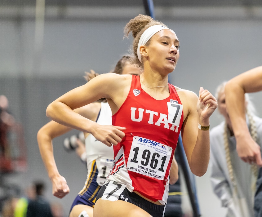 (Photo courtesy of University of Utah) Brooklyn James, a junior, is attempting to compete in both soccer and track this winter and spring for the University of Utah.