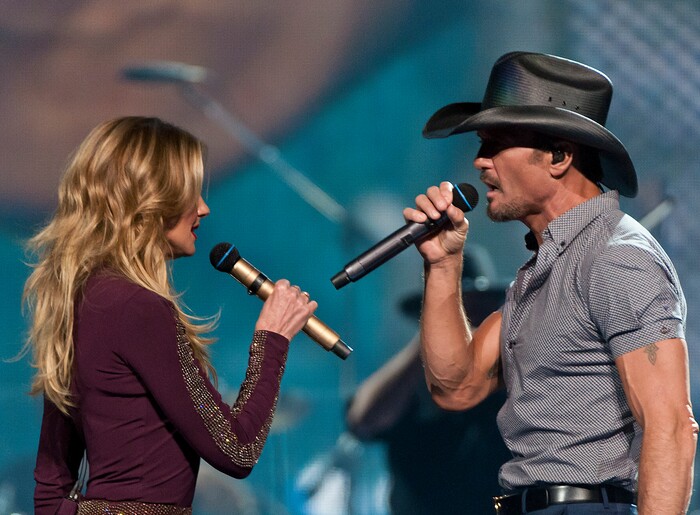 (Michael Mangum | Special to The Tribune) Faith Hill and Tim McGraw perform Wednesday, Sept. 27, at Vivint Smart Home Arena in Salt Lake City.